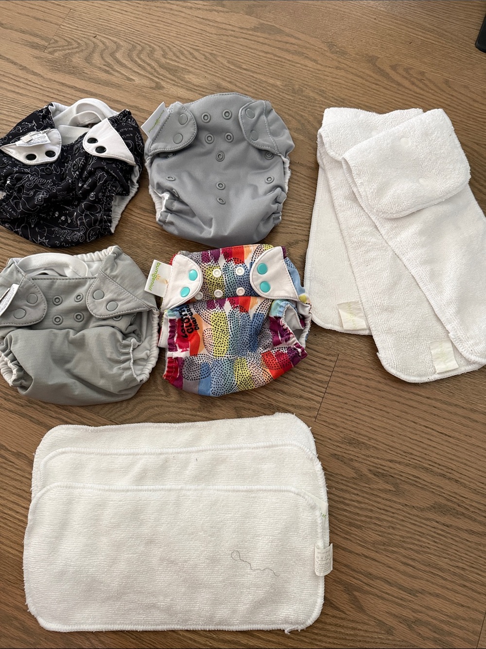 BumGenius Cloth Diaper Covers - Gray, Black & Multicolor 5.0